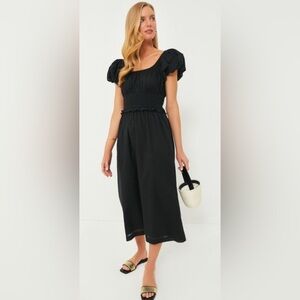 Pomander Place from Tuckernuck Flynn Black Cotton Midi Dress,Size-Medium